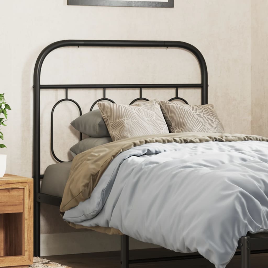 Metal Replace Headboard Black 90 cm