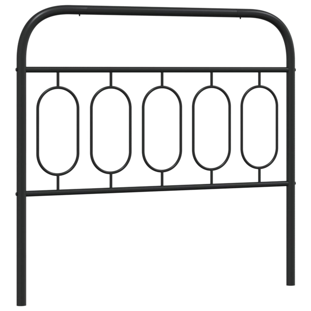 Metal Replace Headboard Black 100 cm