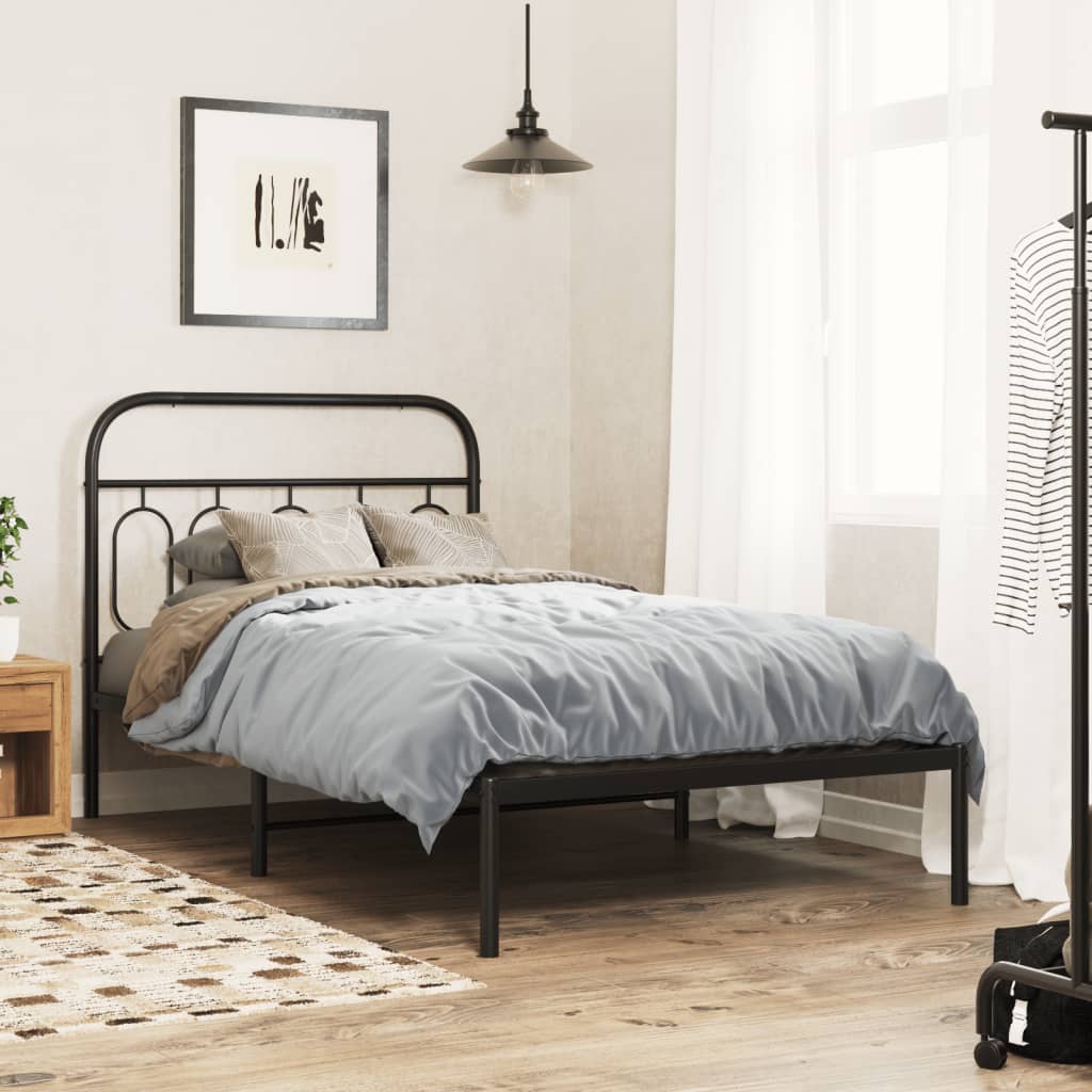 Metal Replace Headboard Black 100 cm