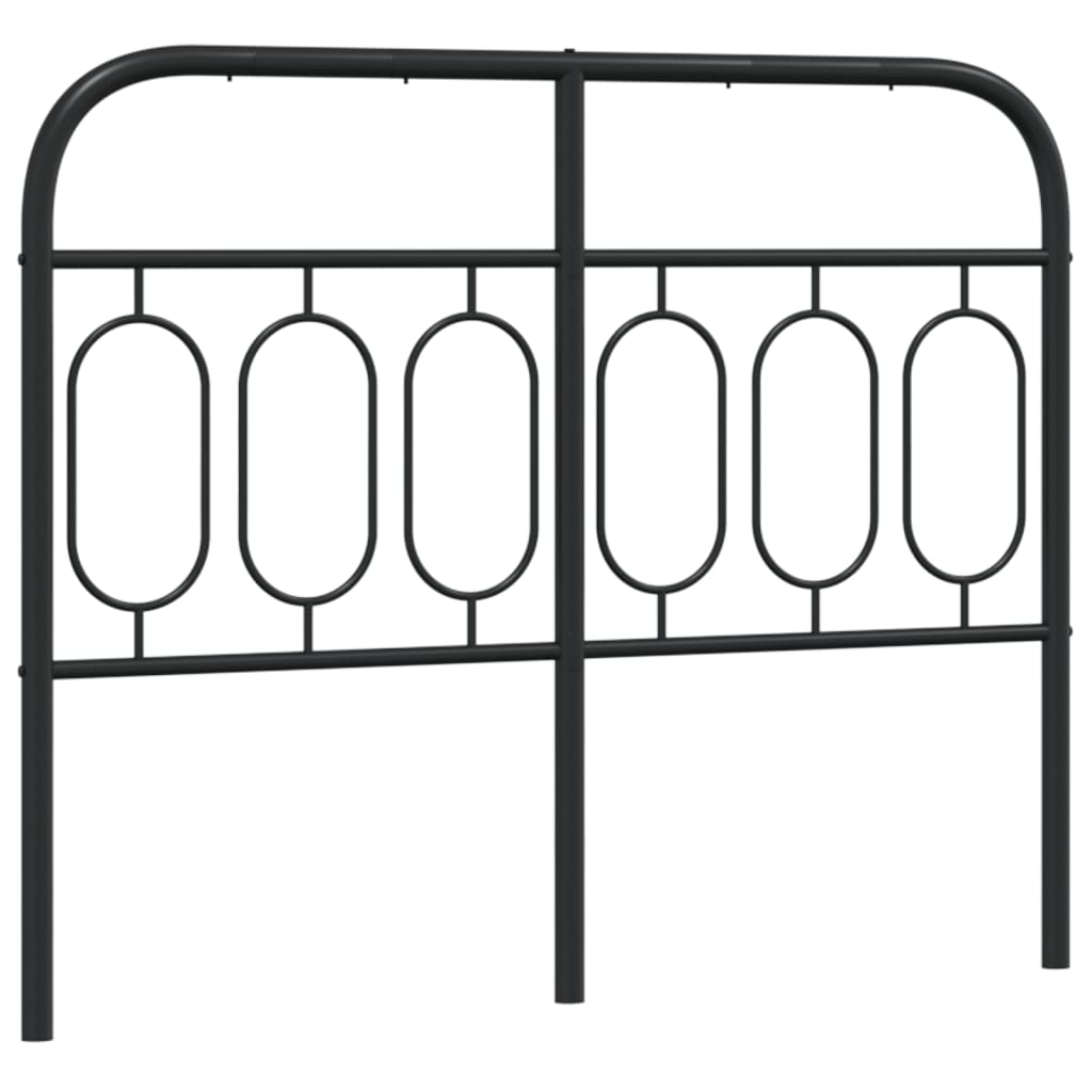 Metal Replace Headboard Black 120 cm