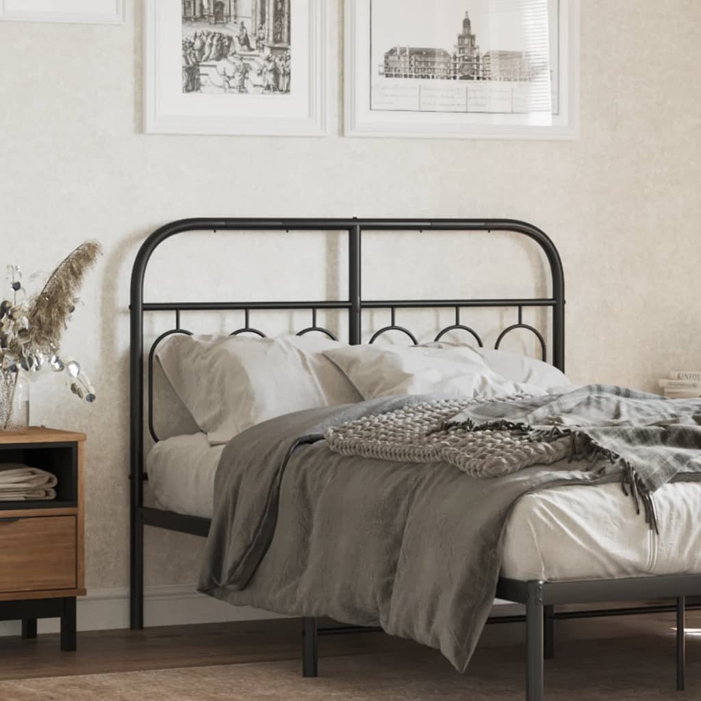 Metal Replace Headboard Black 120 cm