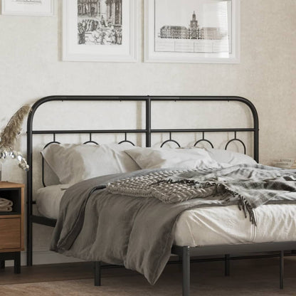 Metal Replace Headboard Black 137 cm