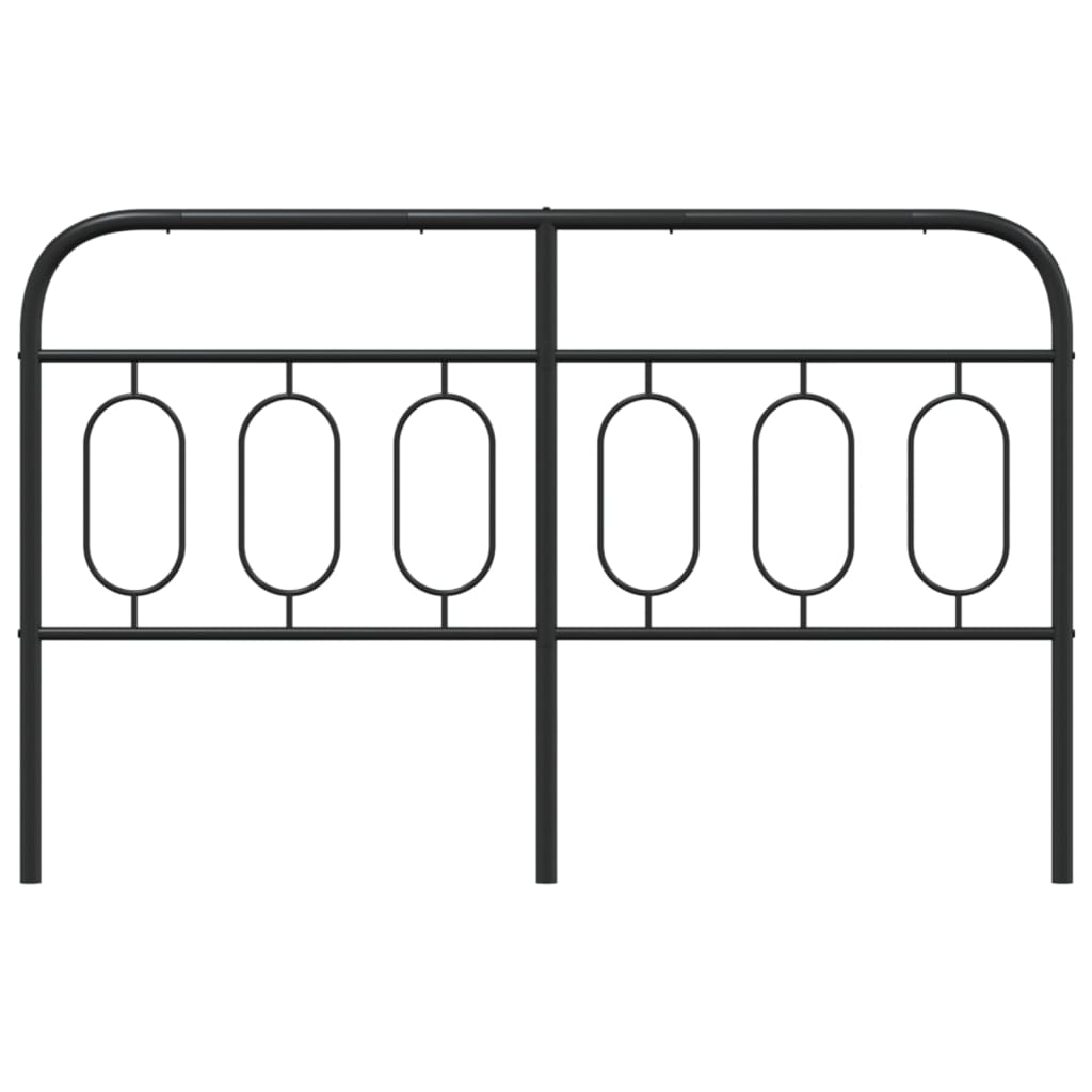 Metal Replace Headboard Black 137 cm