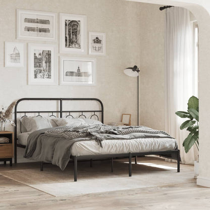 Metal Replace Headboard Black 137 cm