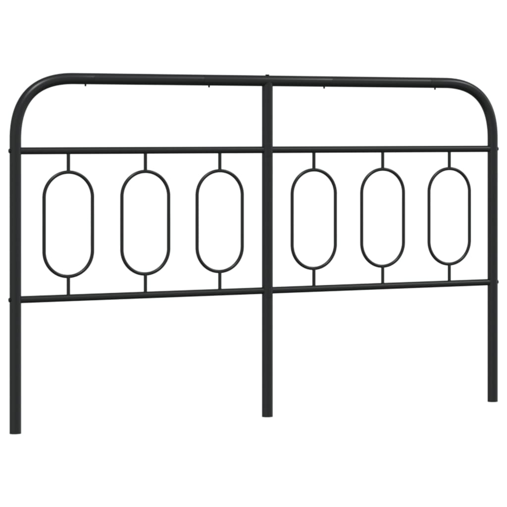 Metal Replace Headboard Black 150 cm