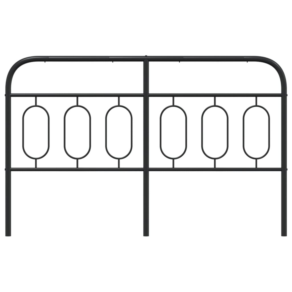 Metal Replace Headboard Black 150 cm