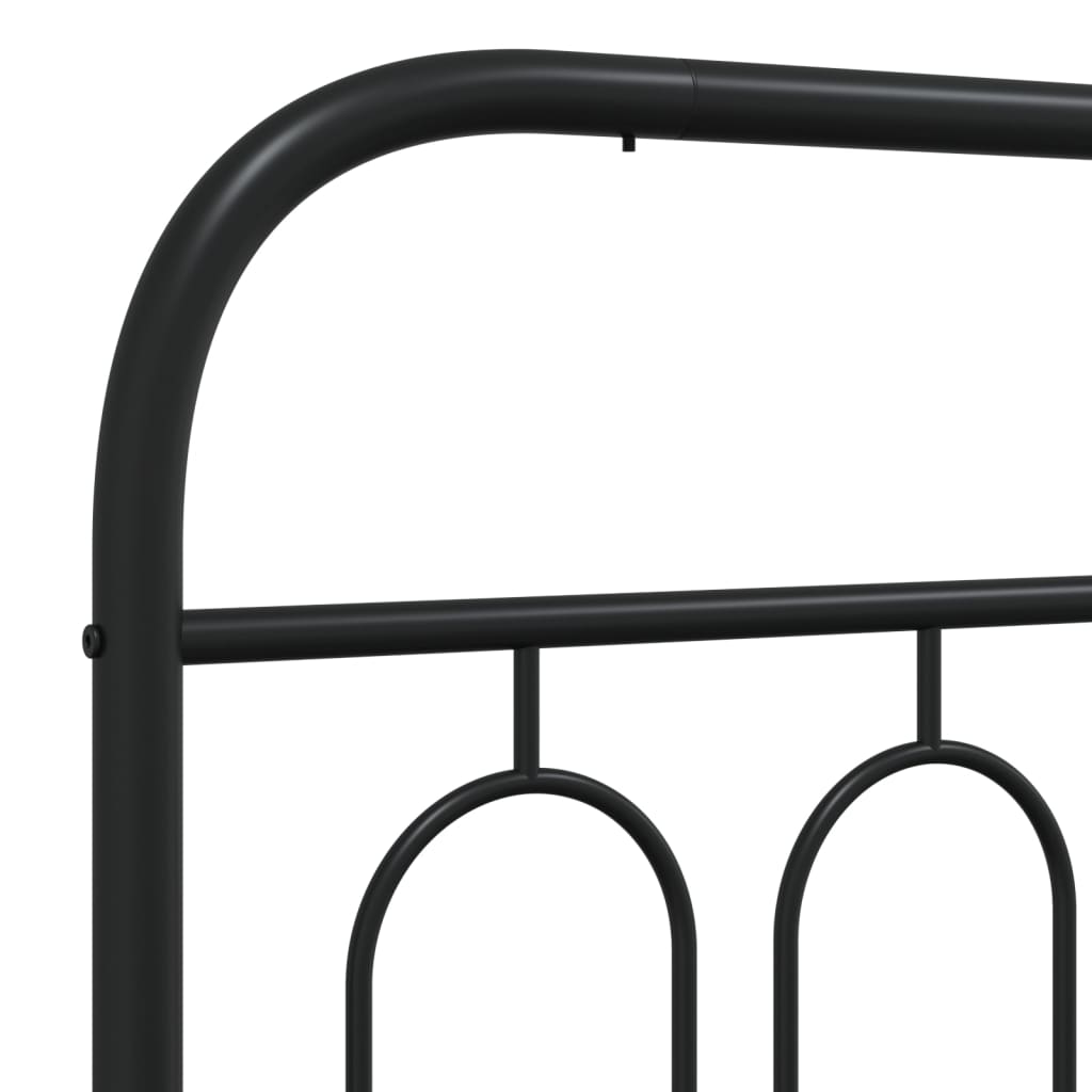 Metal Replace Headboard Black 150 cm