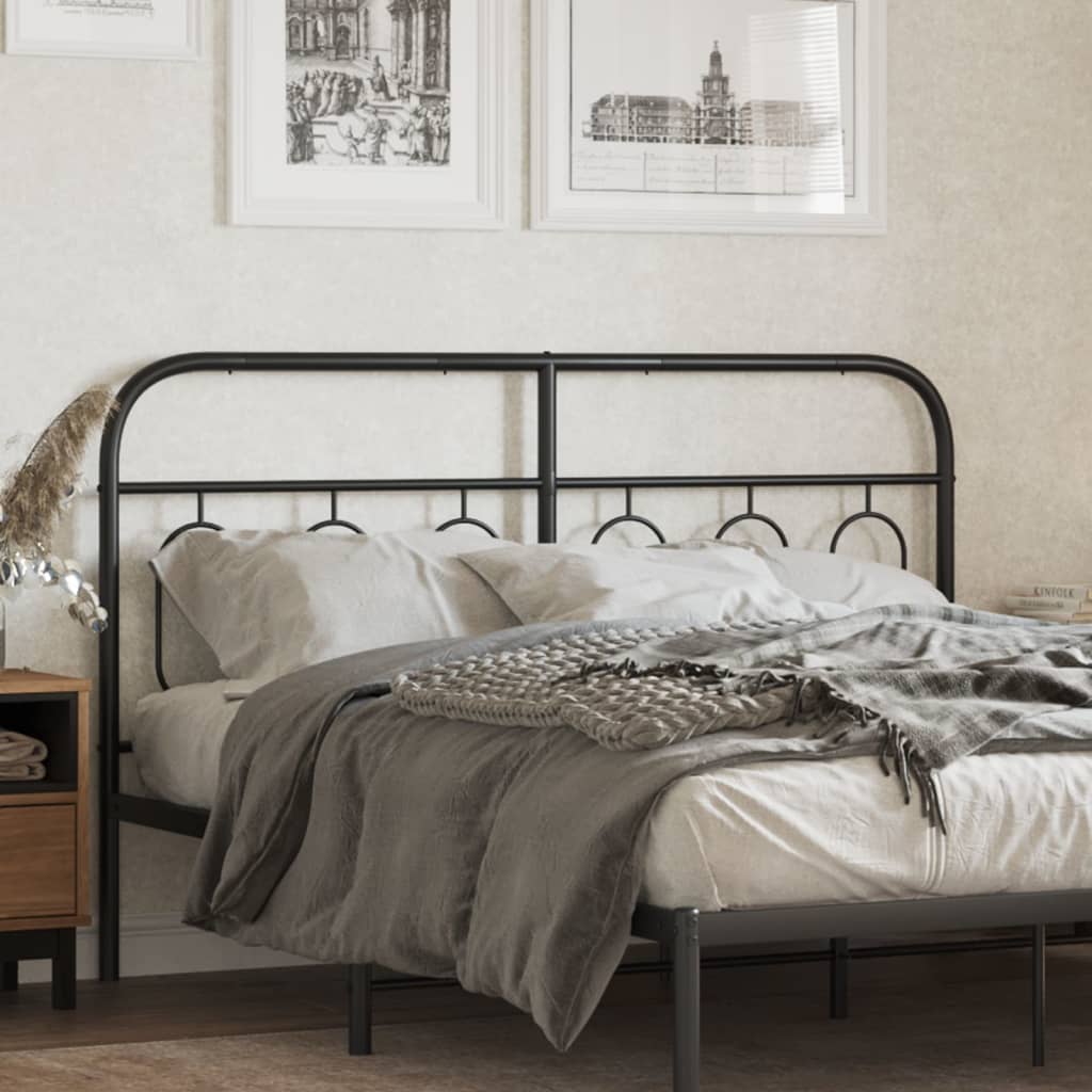 Metal Replace Headboard Black 150 cm