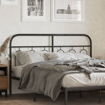 Metal Replace Headboard Black 150 cm