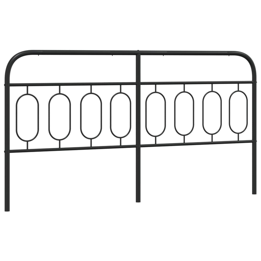 Metal Replace Headboard Black 160 cm