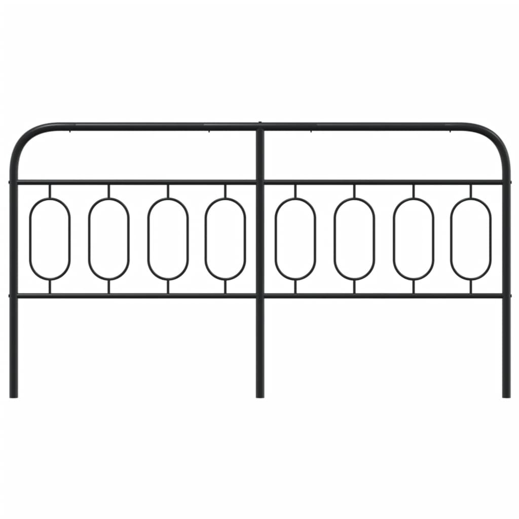 Metal Replace Headboard Black 160 cm