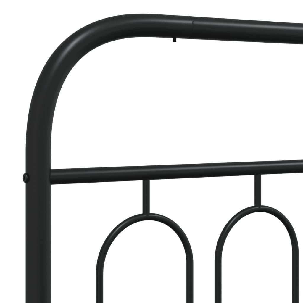 Metal Replace Headboard Black 160 cm