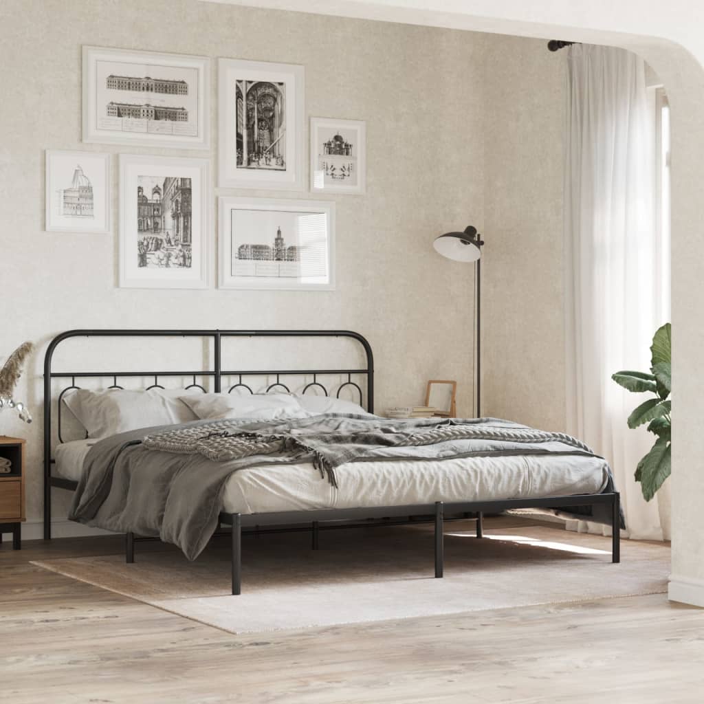 Metal Replace Headboard Black 183 cm