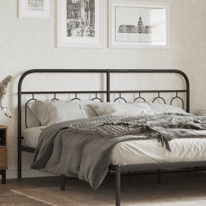 Metal Replace Headboard Black 183 cm