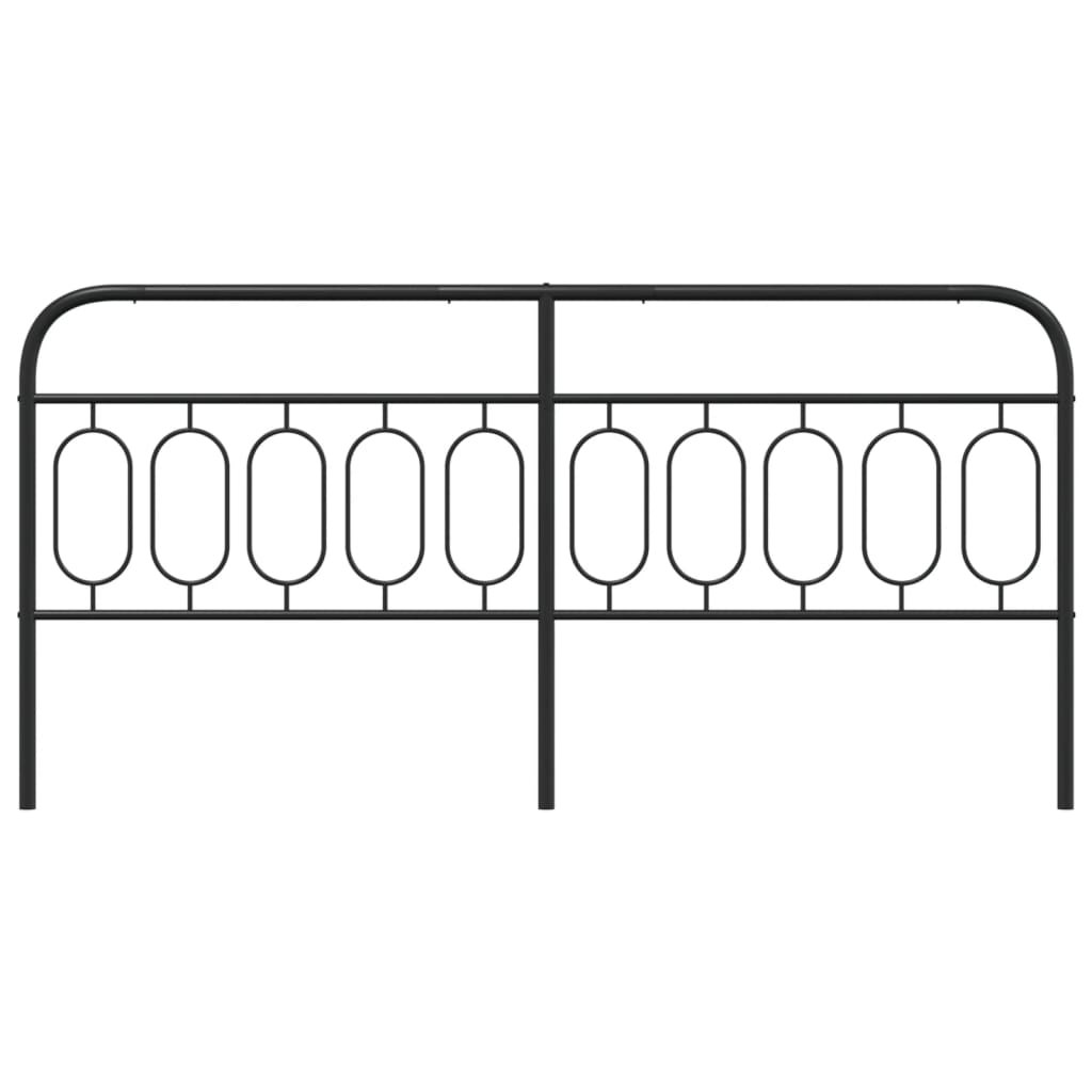 Metal Replace Headboard Black 200 cm