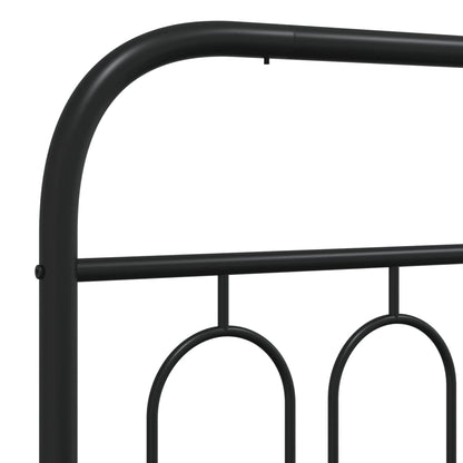Metal Replace Headboard Black 200 cm