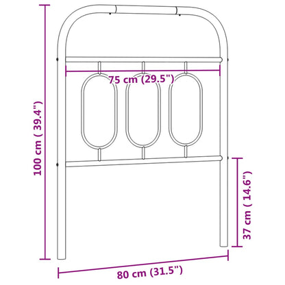 Metal Replace Headboard White 75 cm