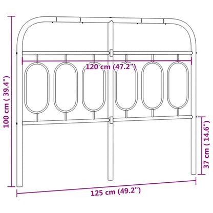 Metal Replace Headboard White 120 cm