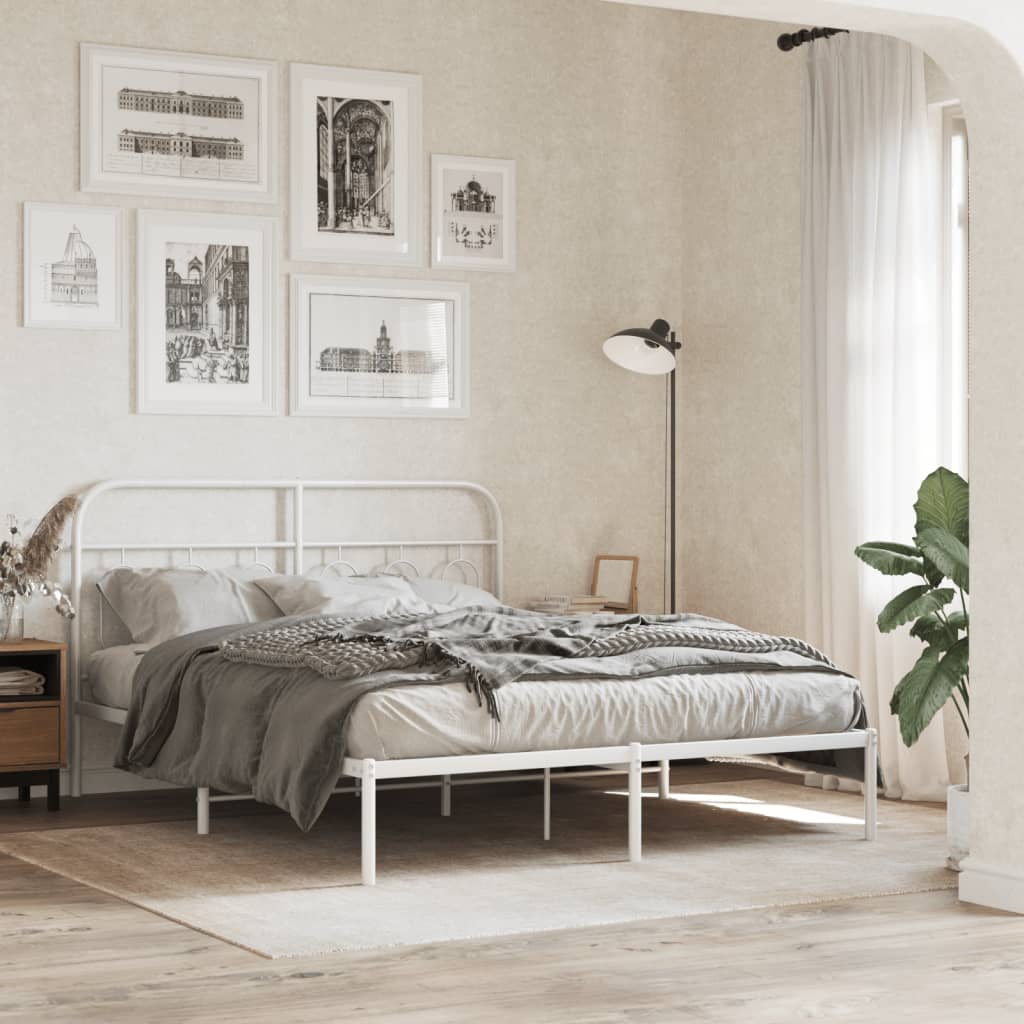 Metal Replace Headboard White 150 cm