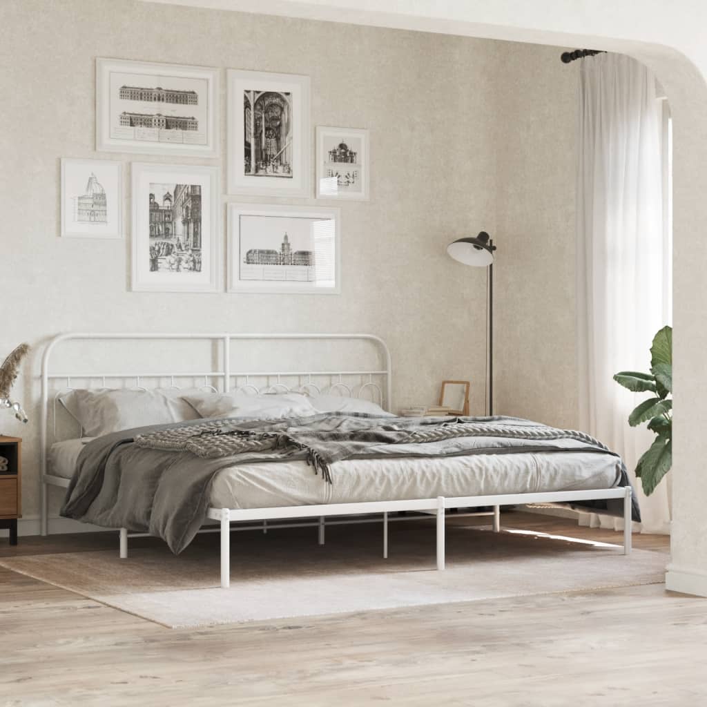 Metal Replace Headboard White 200 cm