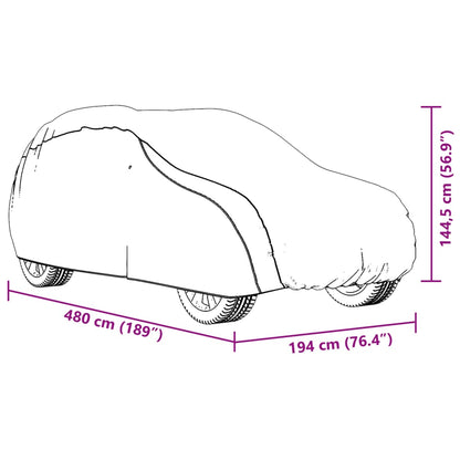 Car Cover for SUV with Buckle Straps Full Silver L