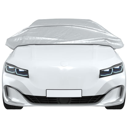 Half Car Cover with Hooks Silver L