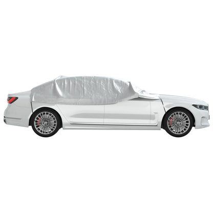 Half Car Cover with Hooks Silver L