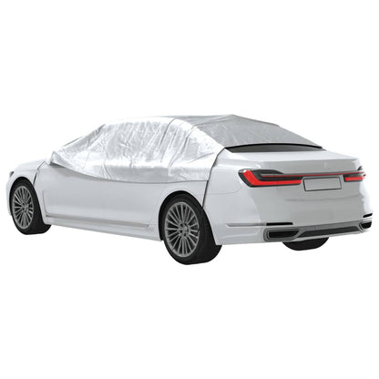 Half Car Cover with Hooks Silver L