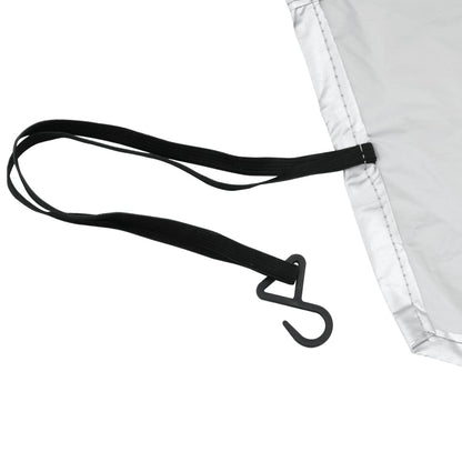 Half Car Cover with Hooks Silver L
