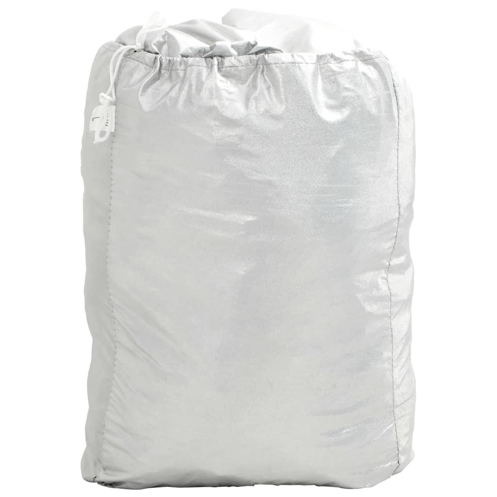 Car Cover for Sedan with Buckle Straps Full Silver L PEVA