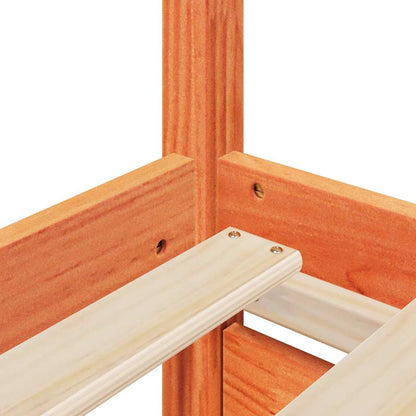 Bed Frame without Mattress Wax Brown 100x200 cm Solid Wood Pine