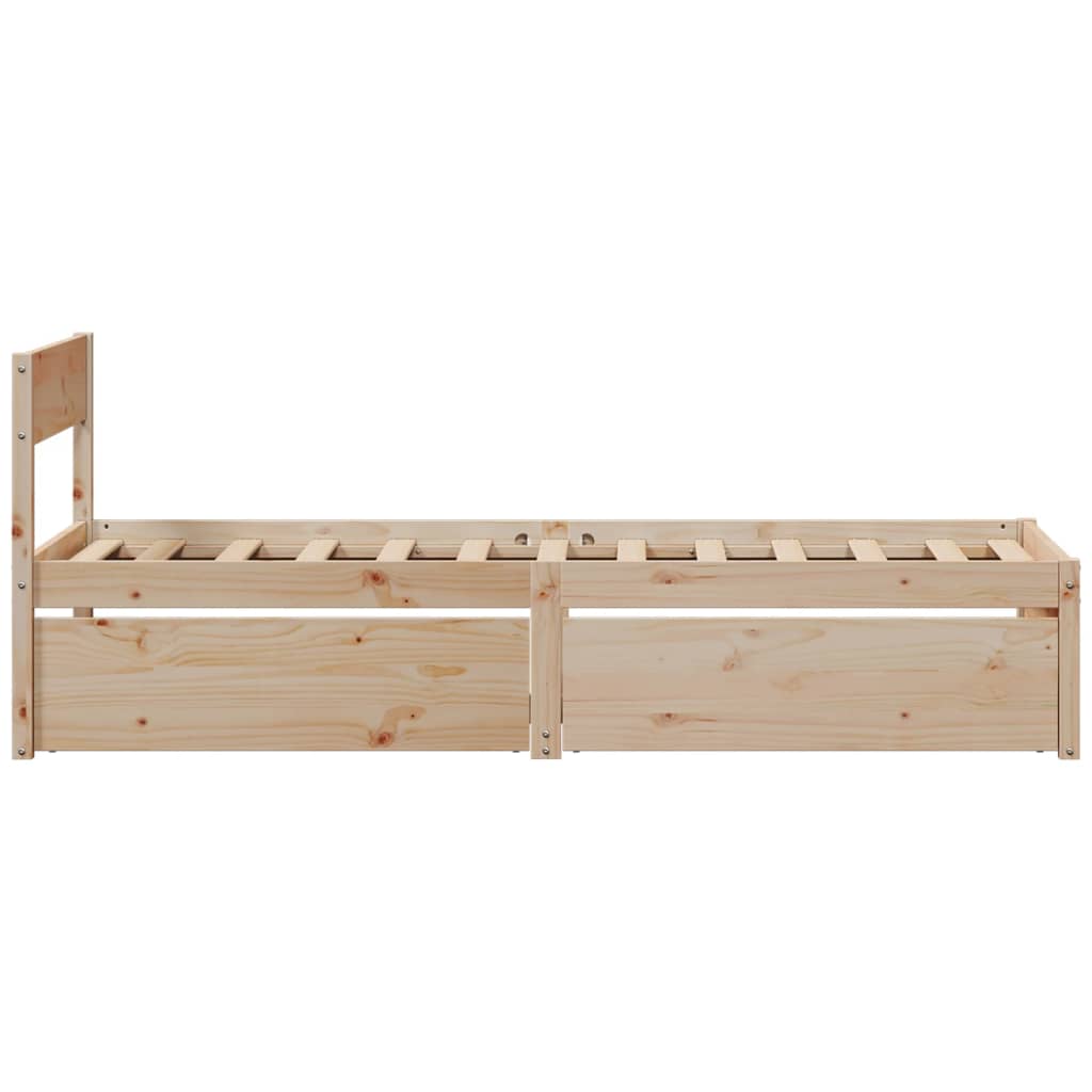 Bed Frame without Mattress 90x190 cm Single Solid Wood Pine