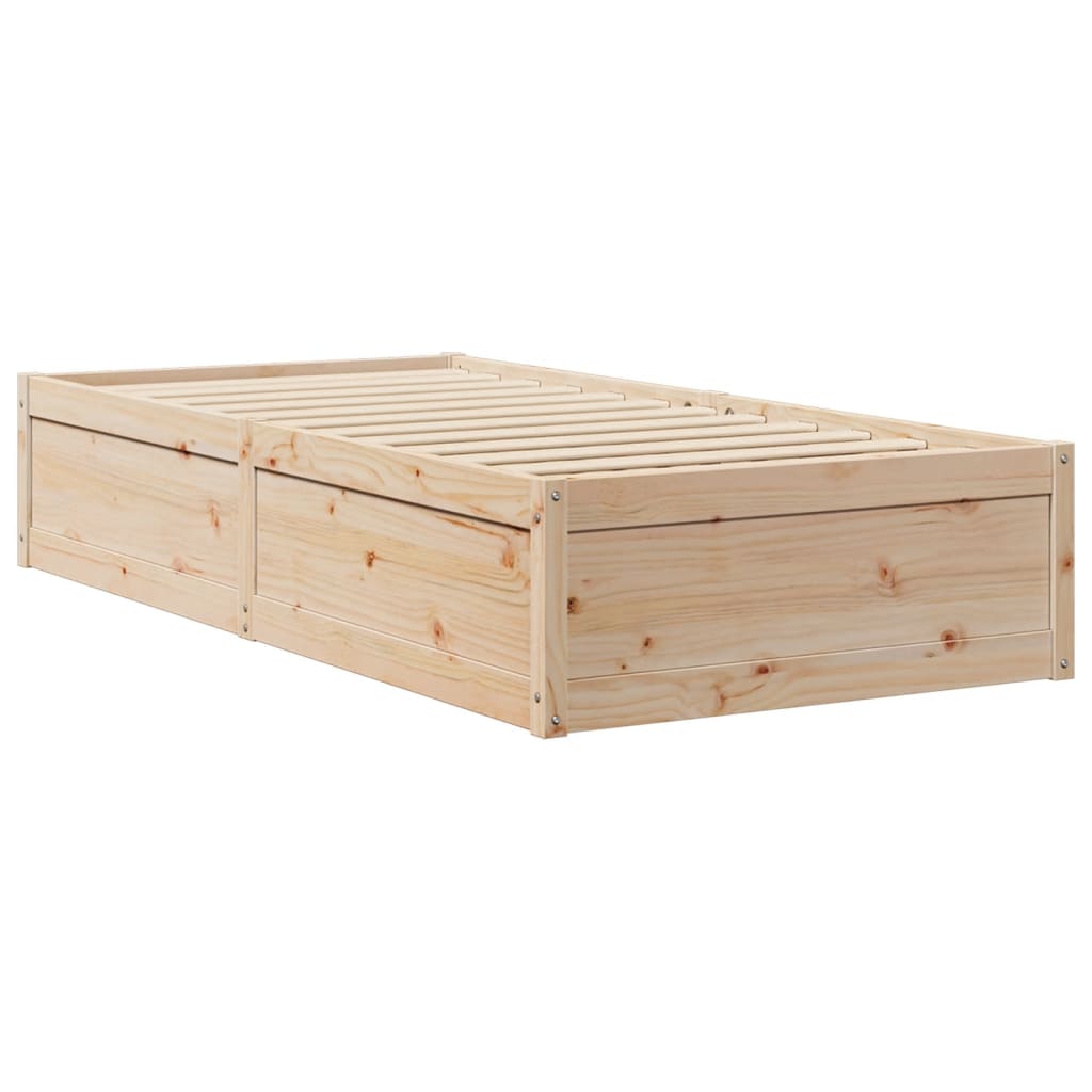 Bed Frame without Mattress 90x190 cm Single Solid Wood Pine