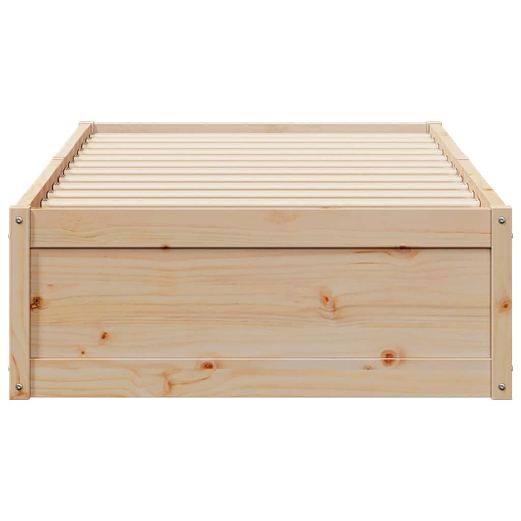 Bed Frame without Mattress 90x190 cm Single Solid Wood Pine
