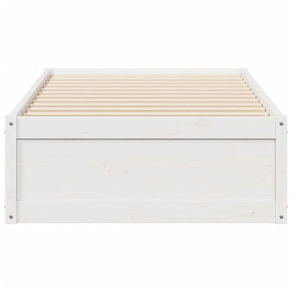 Bed Frame without Mattress White 90x190 cm Single Solid Wood Pine