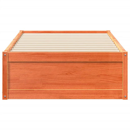 Bed Frame without Mattress Wax Brown 90x190 cm Single Solid Wood Pine