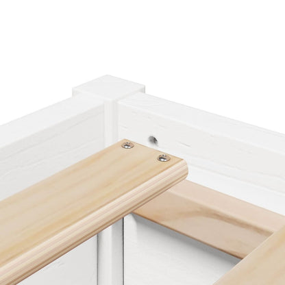 Bed Frame without Mattress White 75x190 cm Small Single Solid Wood Pine