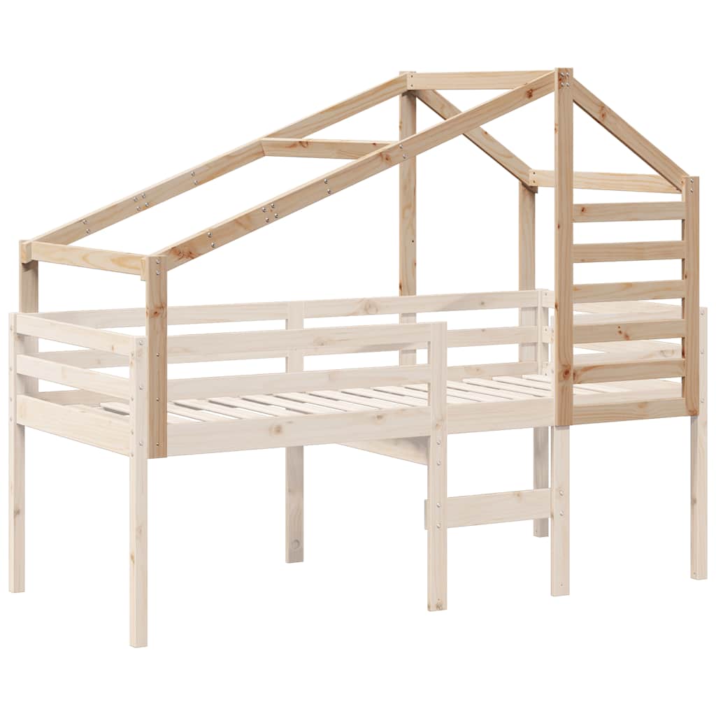 Kids'Bed Roof 198x87x113 cm Solid Wood Pine