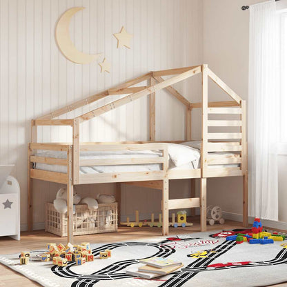 Kids'Bed Roof 198x97x113 cm Solid Wood Pine