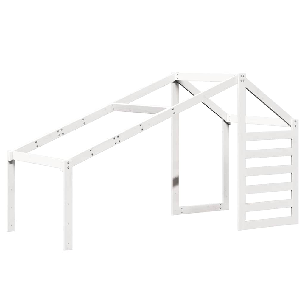 Kids'Bed Roof White 198x97x113 cm Solid Wood Pine