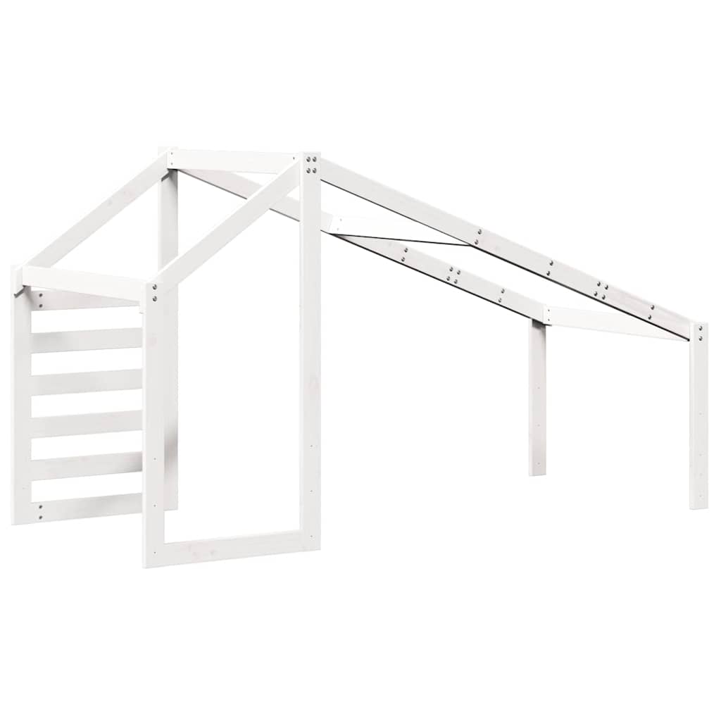 Kids'Bed Roof White 198x97x113 cm Solid Wood Pine
