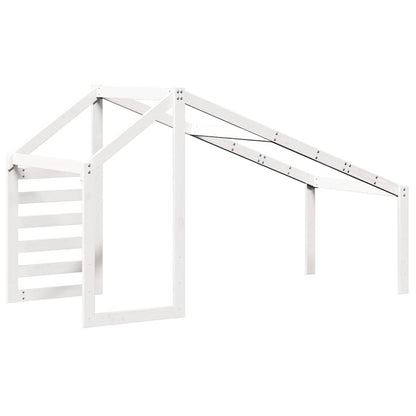 Kids'Bed Roof White 198x97x113 cm Solid Wood Pine