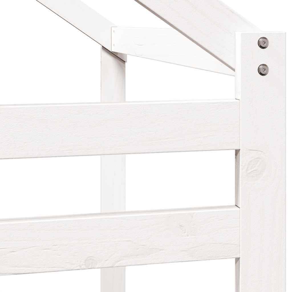 Kids'Bed Roof White 198x97x113 cm Solid Wood Pine
