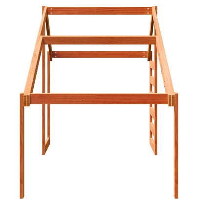 Kids' Bed Roof Wax Brown 198x97x113 cm Solid Wood Pine