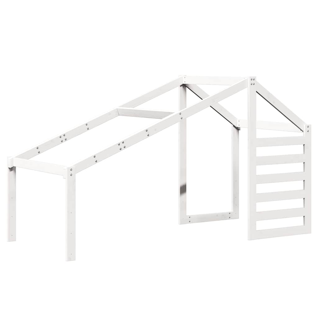 Kids'Bed Roof White 188x97x113 cm Solid Wood Pine