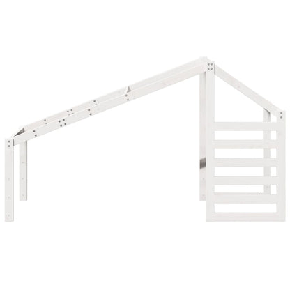 Kids' Bed Roof White 188x97x113 cm Solid Wood Pine