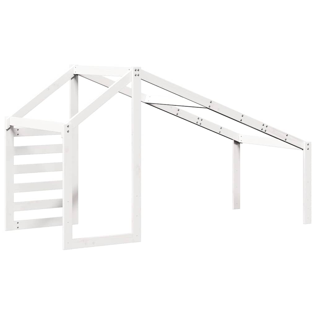 Kids'Bed Roof White 188x97x113 cm Solid Wood Pine