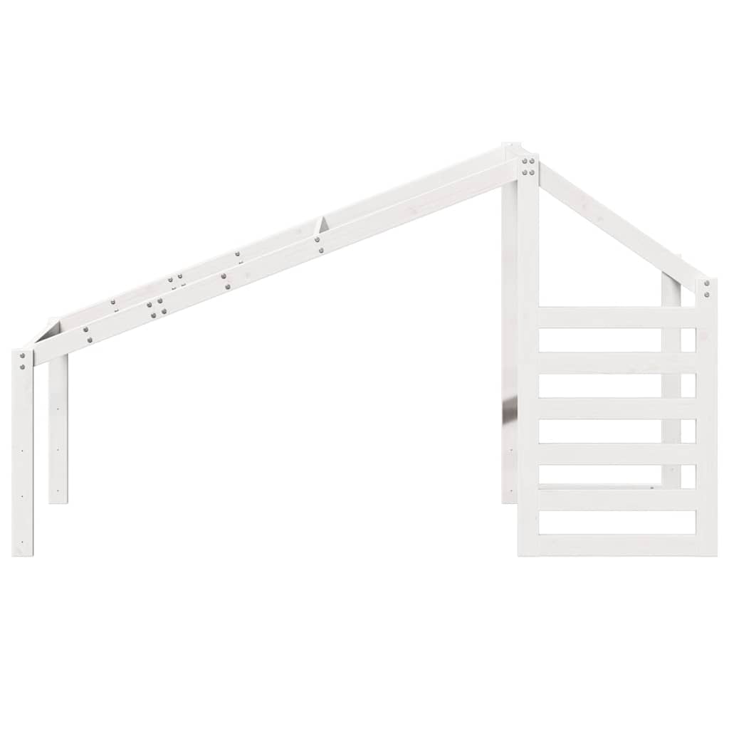 Kids'Bed Roof White 188x82x113 cm Solid Wood Pine