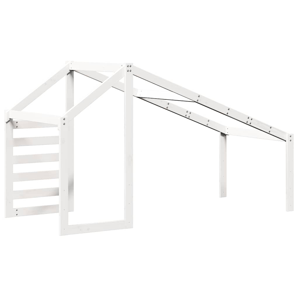 Kids'Bed Roof White 188x82x113 cm Solid Wood Pine