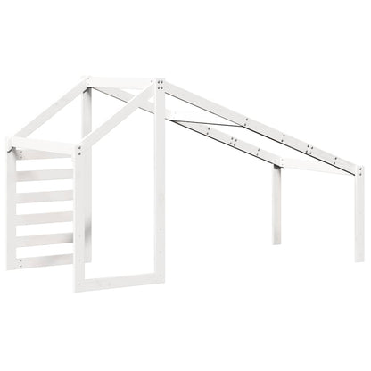 Kids'Bed Roof White 188x82x113 cm Solid Wood Pine
